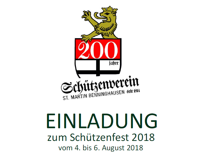 Grußwort des Oberst zum Schützenfest 2018
