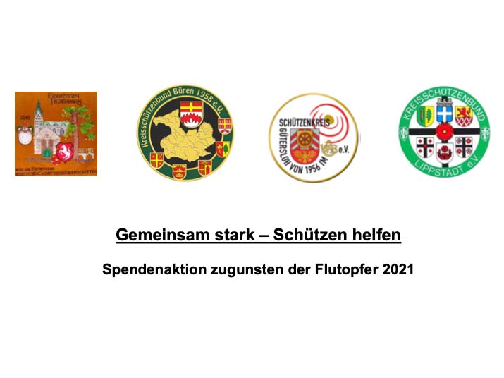 Spendenaktion Flutopfer 2021 der Schützenverbände