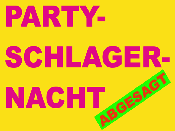 Party-Schlagernacht ersatzlos abgesagt